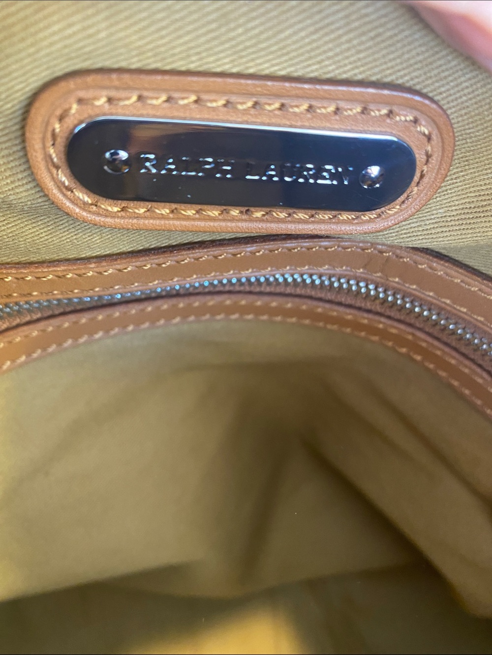 Authentic Ralph Lauren tan leather fringe shoulder bag - Picture 12 of 17